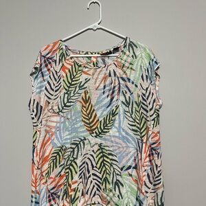 Tahari Multicolor Linen Top